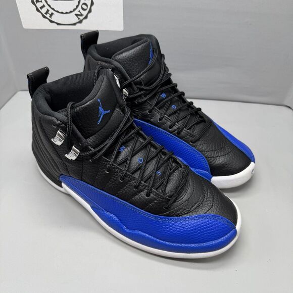 Nike Women Air Jordan 12 Retro Black/Hyper Royal AO6068-004 Size 8.5 Men Size 7 - Picture 12 of 13